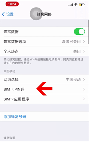 张沟镇苹果14维修网分享如何给iPhone14的SIM卡设置密码 