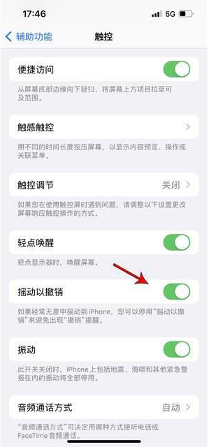 张沟镇苹果手机维修分享iPhone手机如何设置摇一摇删除文字 